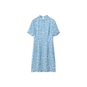 H-YXIANG Short-Sleeved Dresses Women's Like A Flower In The Shadow