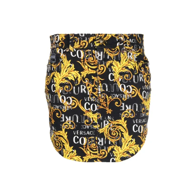 VERSACE JEANS COUTURE Casual Short Skirts Women's Black-0