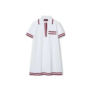 GUCCI SS24 Short Sleeved Dress Women's Ivory White