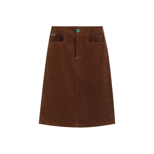 AMAZING SONG Casual Long Skirts Women's Cocoa Brown