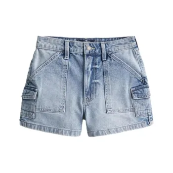 Hollister Denim Shorts Women's Light Washable Workwear Style