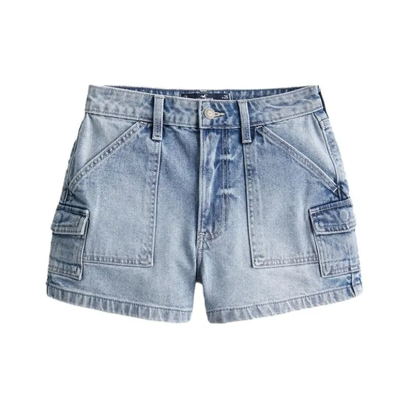 Hollister Denim Shorts Women's Light Washable Workwear Style-0