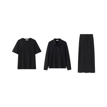 VIKTORIACHAN SS24 Skirt Set Women's Black