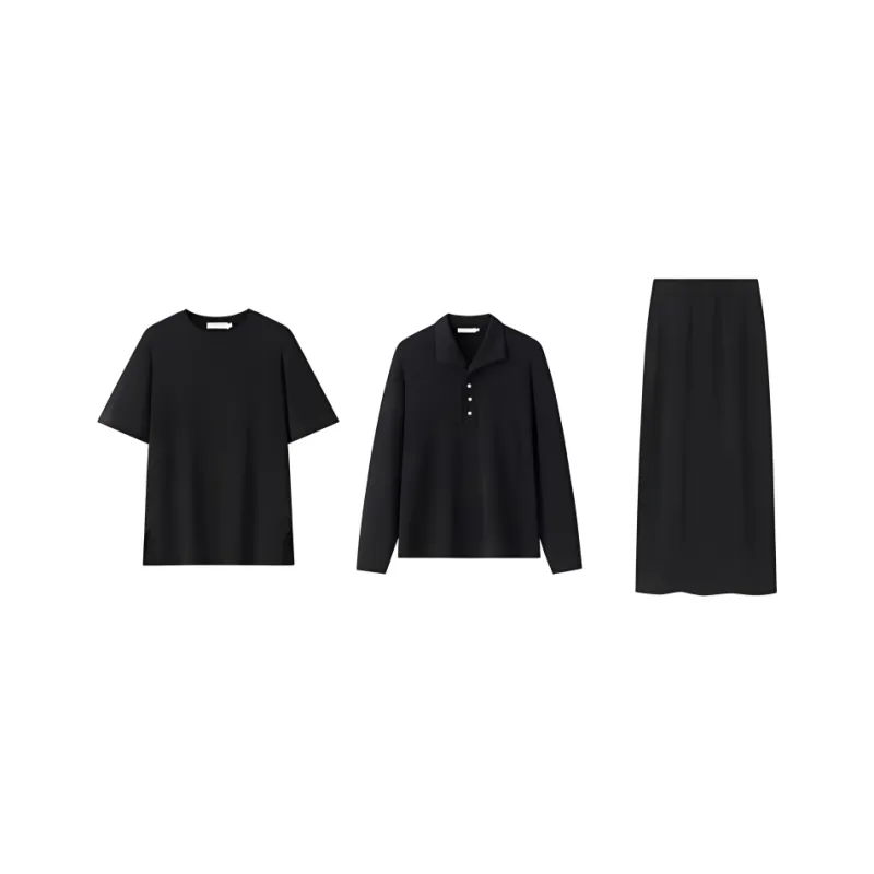 VIKTORIACHAN SS24 Skirt Set Women's Black-0