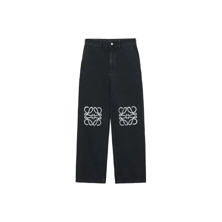 LOEWE Anagram Baggy Jeans 'Black'-0
