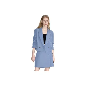 Dme Two Piece Skirt Sets Women's Gray Blue
