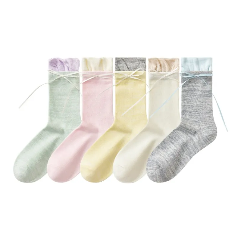 Temooues Mid Calf Socks Women's Combo Set-6