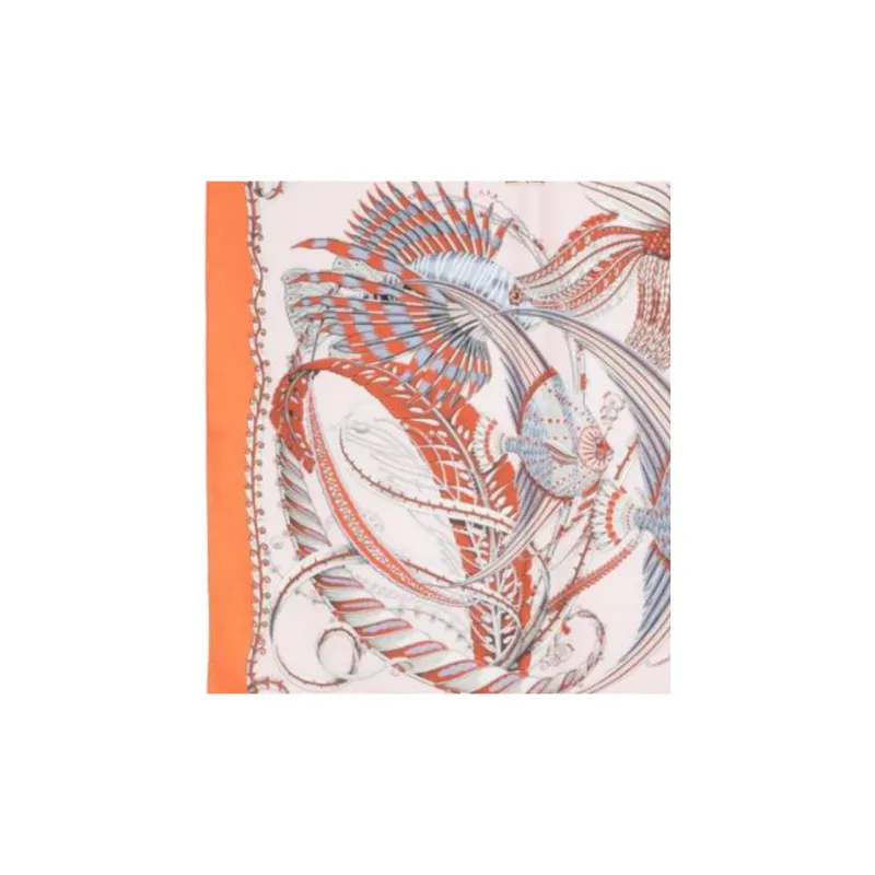 FERRAGAMO Silk Scarves Women's Orange-2