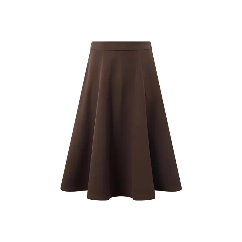 FINITY AW23 Casual Long Skirts Women's Coffee-0