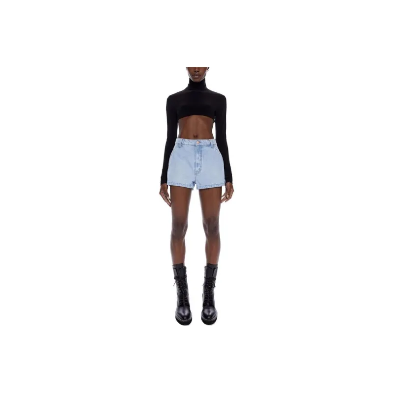 MOTHER Denim Shorts Women's Light Blue-0