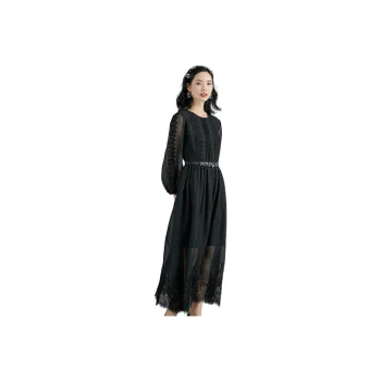 BBLLUUEE Long Sleeved Dress Women's Ink Black