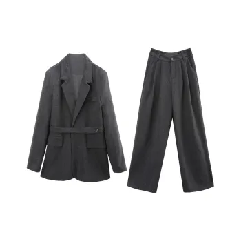A Paradise For Awakening Casual Suit Women's Dark Gray