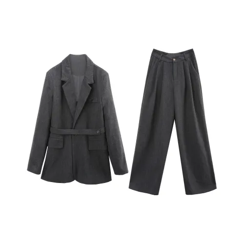 A Paradise For Awakening Casual Suit Women's Dark Gray