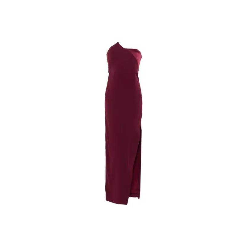 ROLAND MOURET Asymmetric Crepe Gown-0