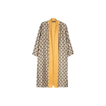 Lorena Antoniazzi Geometric pattern Midi Silk Kaftan