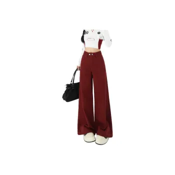 YINLEI Jeans Women's Ancora Red