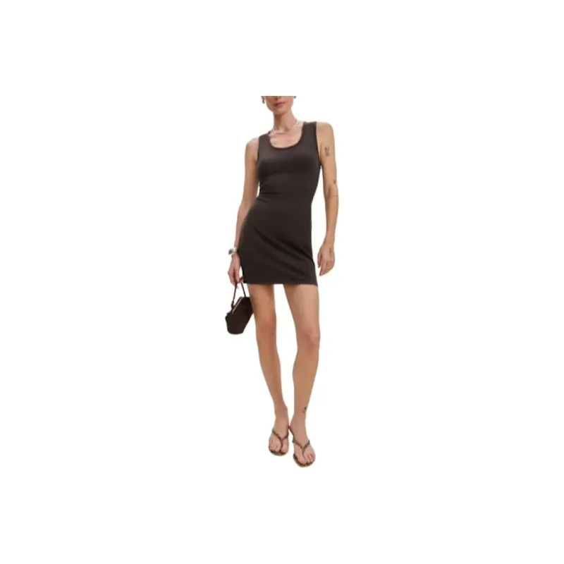 REFORMATION Sleeveless Dress Women's Mole Brown-0