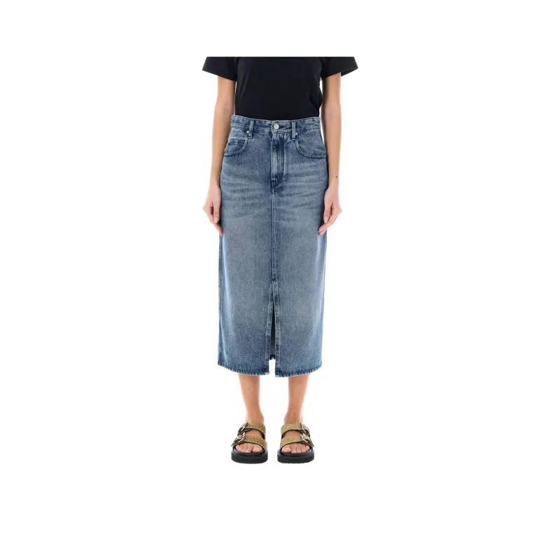 ISABEL MARANT ETOILE High Waist Front Slit Skirt-0