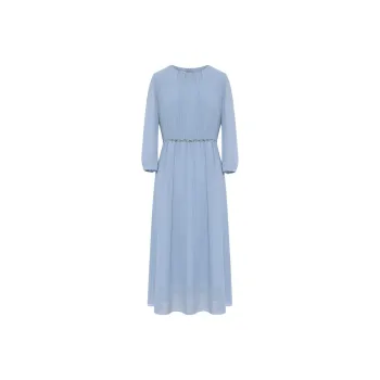 BBLLUUEE Long Sleeved Dress Women's Moonlight Blue