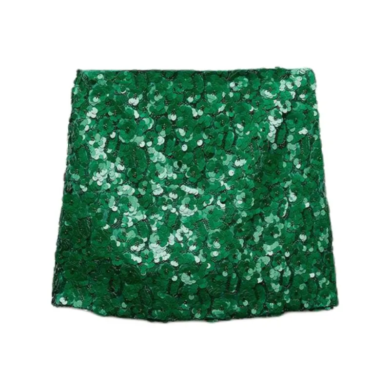 ZARA Casual Short Skirts Women's Green-0