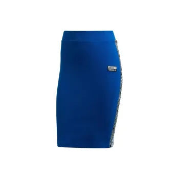 adidas originals Athletic Life Logo Print Knit Casual Skirt Blue