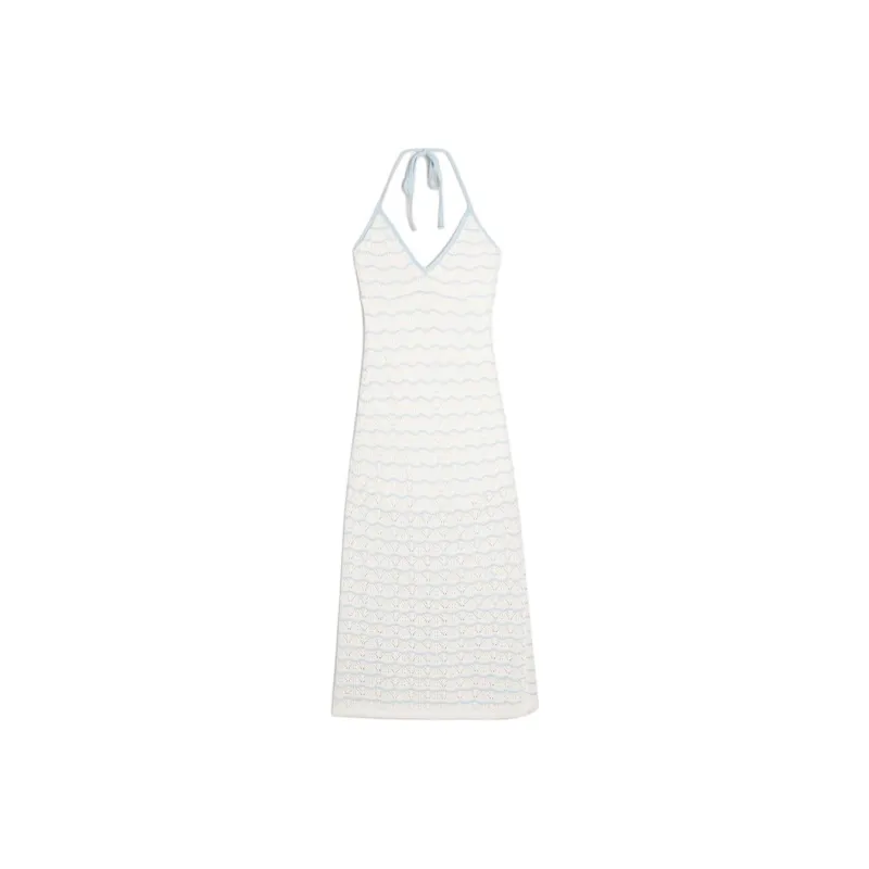 Hollister Sleeveless Dress Women's White Stripes-0