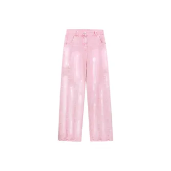 SAPIC OFFICIAL Jeans Unisex Washable Pink