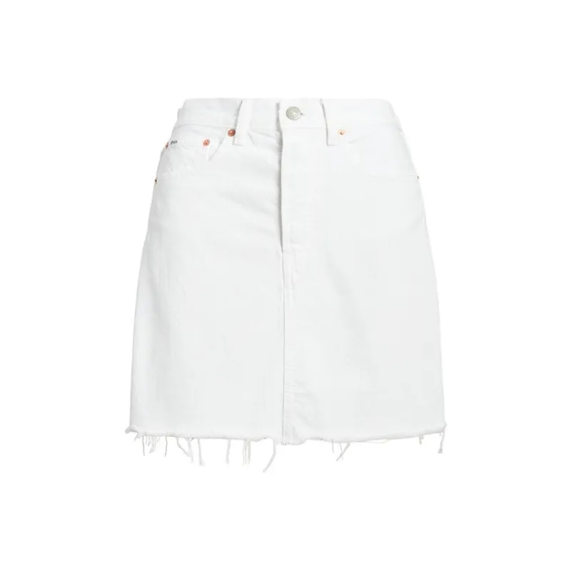 Polo Ralph Lauren Denim Short Skirts Women's White-0