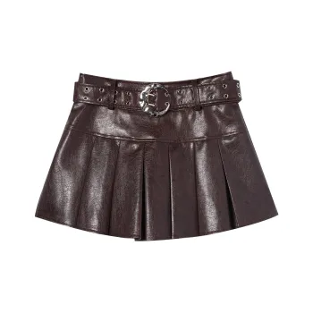 I'M ONE Leather Short Skirts Women's