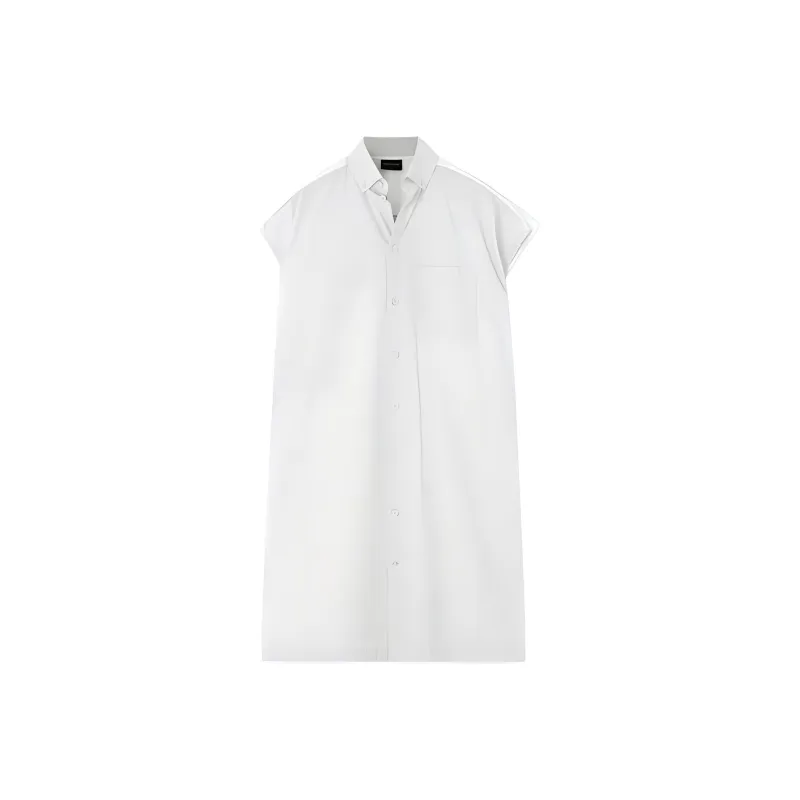 Balenciaga Sleeveless Dress, Loose Fit Women's White-0