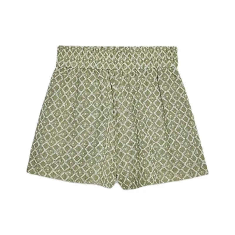 ZARA Casual Shorts Women's Light Beige Yellow/Khaki-0