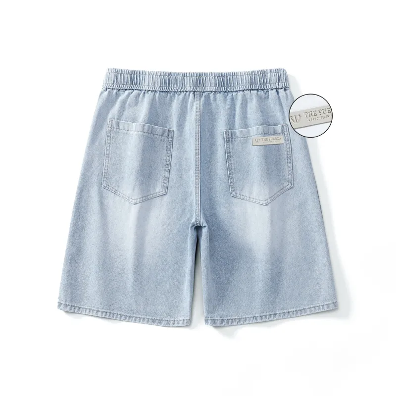 PAINT STAIN Denim Shorts Unisex-15