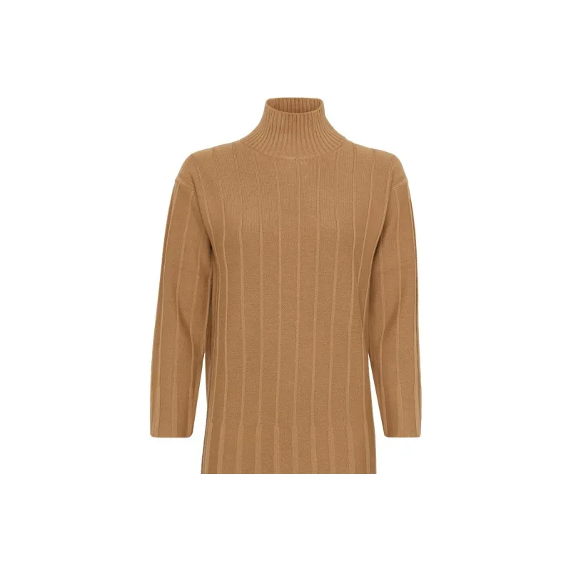 MaxMara Long Sleeved Dress Women's Brown-3