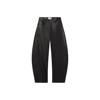 FRAME FW24 Leather Pants Women's Black