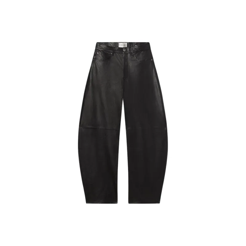 FRAME FW24 Leather Pants Women's Black-0