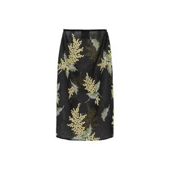 PRADA Floral embroidered Midi Skirt