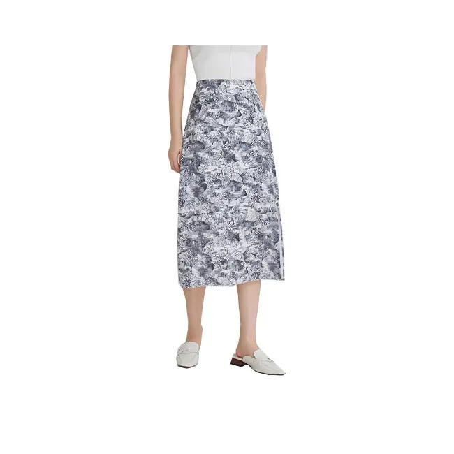 THE SEA LIFE Casual Long Skirts Women's Clover Gray-0