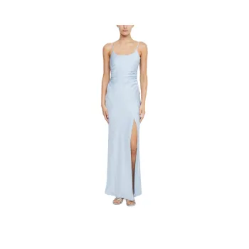 BEC+BRIDGE ETERNITY SCOOP MAXI DRESS Slip Dresses Women's Dusty Blue/Gray Blue