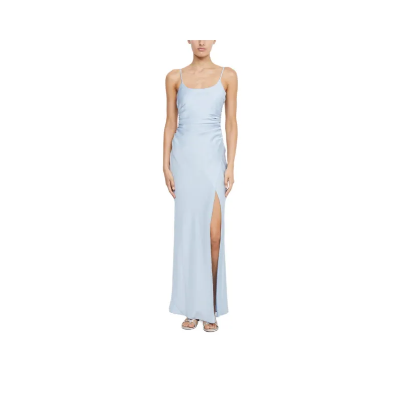 BEC+BRIDGE ETERNITY SCOOP MAXI DRESS Slip Dresses Women's Dusty Blue/Gray Blue-0