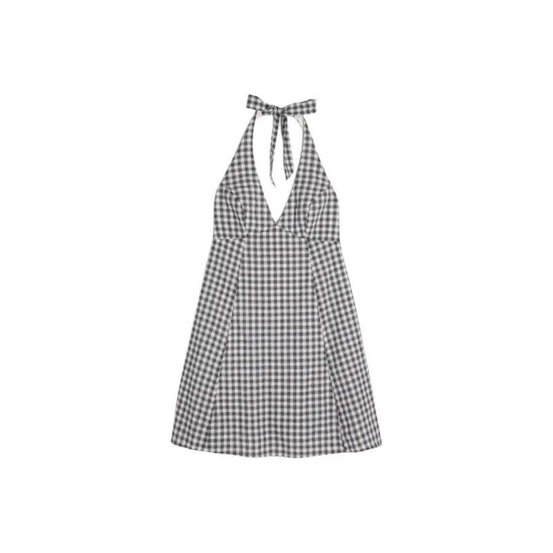Hollister Sleeveless Dress Women's Black White-0
