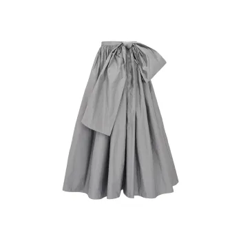 Alexander McQueen SS24 Casual Long Skirts Women's Silver