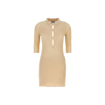 PRADA Long Sleeved Dress Women's Beige