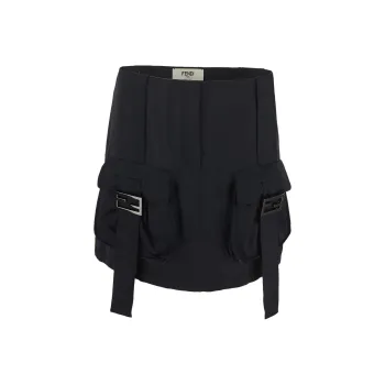 FENDI Casual Short Skirts Women's Black