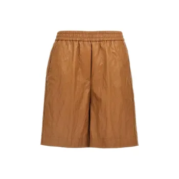 NUDE MASAHIKO MARUYAMA Leather effect Bermuda Shorts