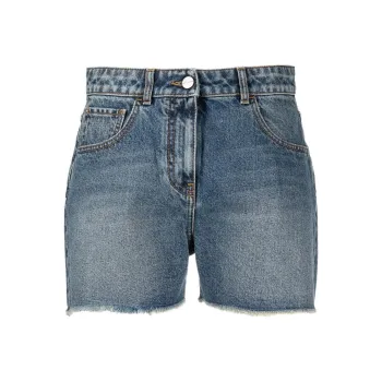 PALM ANGELS Embroidered Denim Shorts