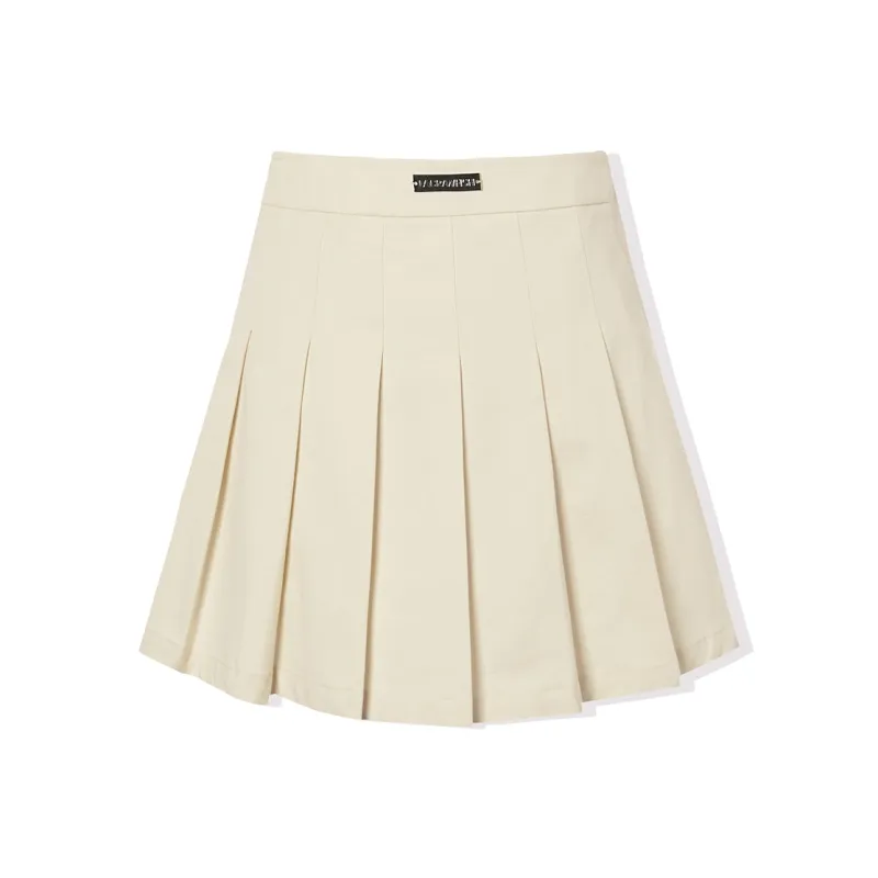 LA CRAWFISH Casual Short Skirts Women's Cream Beige-0