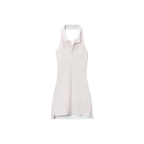 Alexander Wang Layered Polo Mini Halter Dress Pink/White