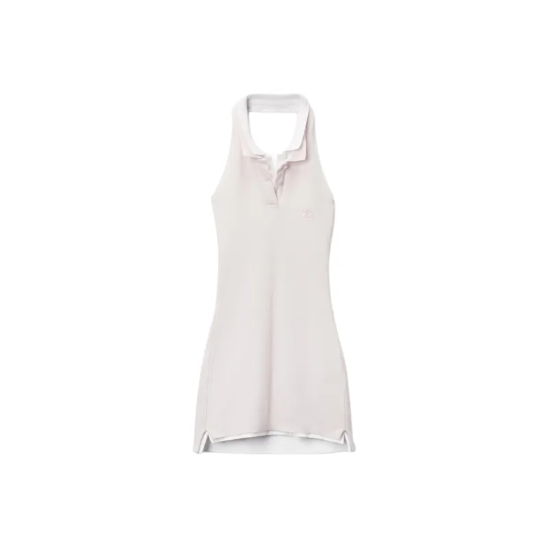 T By Alexander Wang Layered Polo Mini Halter Dress Pink/White-0