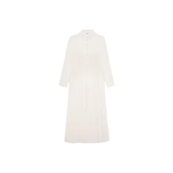 CELINE Long Sleeved Dress Women's Ivory White