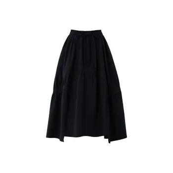 SOON FLOWER Casual Long Skirt Women's Black